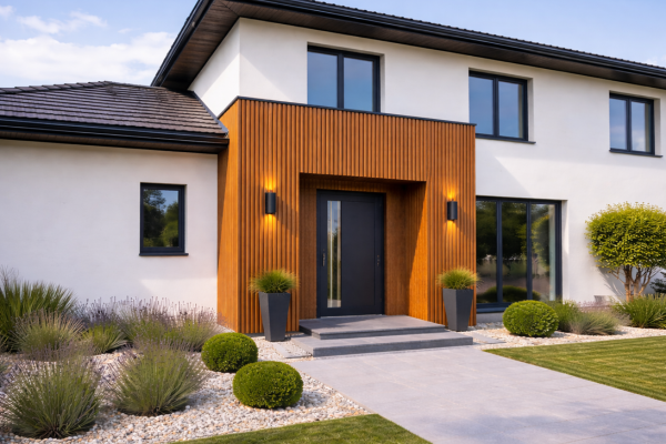 lamelový obklad na dom